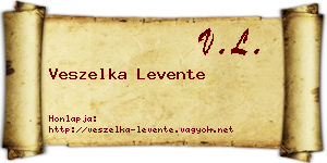 Veszelka Levente névjegykártya